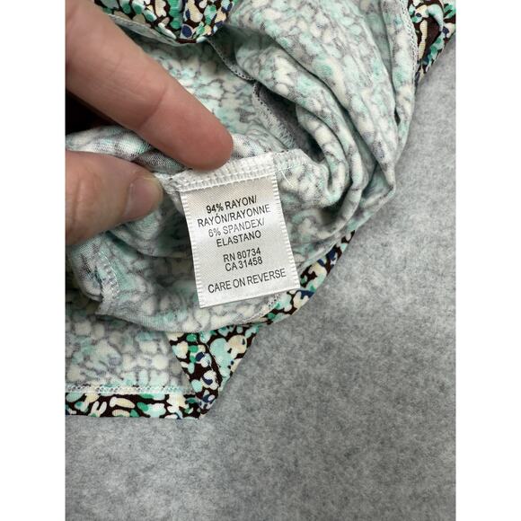 BCBG Maxazria Womens Size M Halter Top Green Brown - Picture 6 of 6